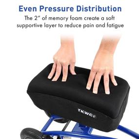 img 3 attached to 🦵 Enhanced Comfort with TKWC INC's Two Inch Thick Memory Foam Knee Scooter - Fits Most Walker Models