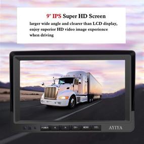 img 2 attached to Enhanced Video Recording Backup Camera System: 9'' IPS HD Monitor + Upgraded 1080P Night Vision Cameras for Bus, Truck, RV, Trailer, Motorhome, Camper