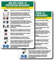 covid prevention measures site sign logo