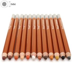 img 3 attached to 🎨 Dainayw Skin Tone Pastel Pencils - Soft 5mm Core: Premier Colored Pencils for Artist Drawing and Sketching - 12 Piece Portrait Set