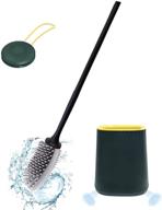 🚽 hearhum silicone toilet brush and holder set - flexible bendable brush head, effortless cleaning for bathroom corners, space saving floor-standing & wall-mounted design (includes sachet bag) logo