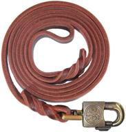 🐾 rvt pet care's water-resistant brown leather dog k9 training leash - 6 foot leash with easy open slider clasp for comfortable hands logo