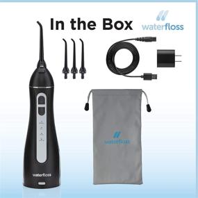 img 2 attached to USB Rechargeable Black Waterfloss Water Flosser with 4 Modes for Teeth Cleaning and Oral Health
