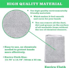 img 1 attached to 🪟✨ Efficient Window Cleaning Cloth & Enviro Cloth: Basic Grey and Purple Set