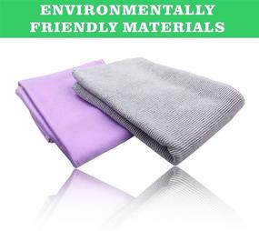 img 3 attached to 🪟✨ Efficient Window Cleaning Cloth & Enviro Cloth: Basic Grey and Purple Set