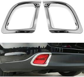 img 4 attached to Rear Bumper Fog Light Lamp Cover Trim for Toyota Highlander 2014-2018 - Chrome Plated ABS (2 Pcs)