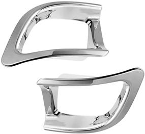 img 1 attached to Rear Bumper Fog Light Lamp Cover Trim for Toyota Highlander 2014-2018 - Chrome Plated ABS (2 Pcs)