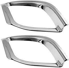 img 3 attached to Rear Bumper Fog Light Lamp Cover Trim for Toyota Highlander 2014-2018 - Chrome Plated ABS (2 Pcs)