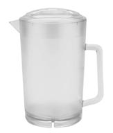 🥤 g.e.t. 64 ounce heavy-duty shatterproof plastic pitcher with lid - bpa free, clear logo