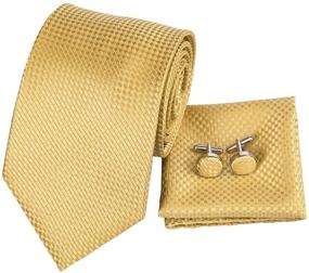 img 3 attached to Шейный платок, застежки для манжетов Dubulle Gold Necktie: идеальные аксессуары для мужских галстуков, поясов-обручей и нагрудных платков