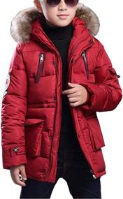 img 4 attached to Warm Winter Quilted Puffer Jacket for Boys - Boys' Clothing in Jackets & Coats