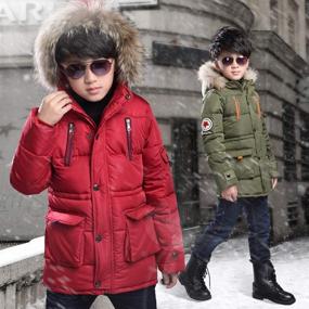 img 3 attached to Warm Winter Quilted Puffer Jacket for Boys - Boys' Clothing in Jackets & Coats