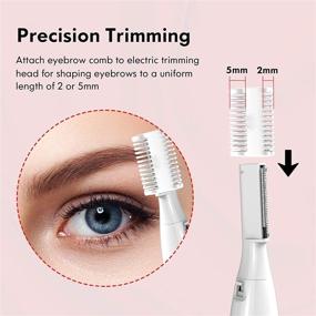img 1 attached to 💇 Efficient Electric Eyebrow Trimmer: Precise, Painless Hair Removal for Women's Grooming