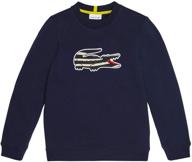 🦓 lacoste national geographic sweatshirt zebra: stylish boys' clothing - hoodies & sweatshirts for fashionable kids logo