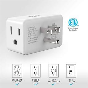img 2 attached to 💡 Enhance Your Outlet Capacity with [3-pack]VINTAR 3-Outlet Adapter Wall Tap - Convenient, Travel-Friendly AC Plug Extender!