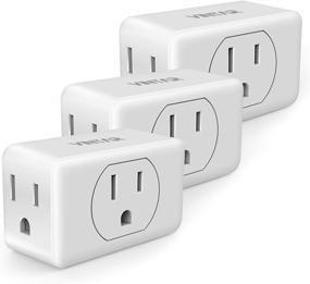 img 4 attached to 💡 Enhance Your Outlet Capacity with [3-pack]VINTAR 3-Outlet Adapter Wall Tap - Convenient, Travel-Friendly AC Plug Extender!
