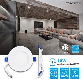 img 3 attached to TORCHSTAR 4 Inch Ultra-Thin LED Recessed Ceiling Lights With Junction Box