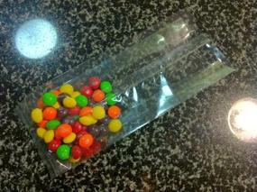 img 1 attached to 🍬 100 Pieces 5x4x15 Clear Side Gusseted Cellophane Bags - Ideal for Candy, Cookies, and Bakery Products (by UNIQUEPACKING)