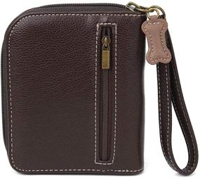 img 2 attached to 👛 CHALA Zip Around Wallet: Stylish Wristlet with 8 Credit Card Slots, Made of Durable PU Leather