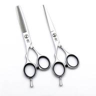 🔪 dream reach left-handed hair scissors set - 6'' professional barber/salon/razor edge hair cutting thinning shears kit - finger inserts included - ideal for lefty hairdressers at home or salon (1 set) logo