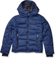 🧥 ultimate protection: spyder boys water resistant hooded puffer jacket logo