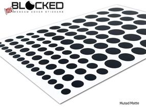 img 3 attached to 🕶️ Enhanced Privacy with BLOCKED Webcam/Camera Vinyl Covers: Low-Tack Restickable Webcam Stickers in 5 Sizes, Black 95-Pack (Muted Matte)