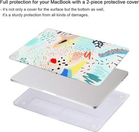 img 2 attached to 🖥️ iCasso Hard Shell Case with 5 Rows Keyboard Cover - Cartoon, Compatible with Newest MacBook Pro 13 inch A2338M1/A2159/A1989/A1706/A1708, 2016-2020 Release