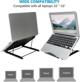 img 2 attached to 📚 Oeyal 2 Pcs Laptop Accessories: Foldable Laptop Stand, Holder, and Ventilated Desktop - Enhance Your Laptop Experience!