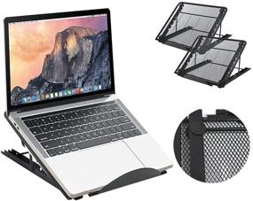 img 4 attached to 📚 Oeyal 2 Pcs Laptop Accessories: Foldable Laptop Stand, Holder, and Ventilated Desktop - Enhance Your Laptop Experience!