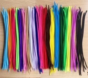 img 3 attached to 🎨 Acerich 300 Pcs Assorted Color Chenille Stems for Valentine's Day Crafts & DIY Decorations | 6 mm x 12 inch Pipe Cleaners