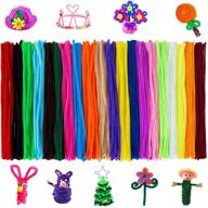 🎨 acerich 300 pcs assorted color chenille stems for valentine's day crafts & diy decorations | 6 mm x 12 inch pipe cleaners logo