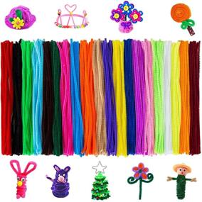 img 4 attached to 🎨 Acerich 300 Pcs Assorted Color Chenille Stems for Valentine's Day Crafts & DIY Decorations | 6 mm x 12 inch Pipe Cleaners