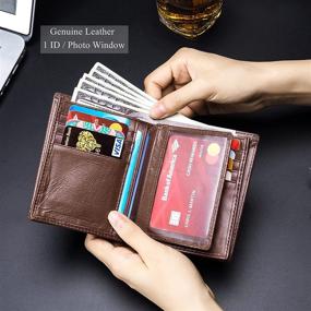 img 2 attached to 👔 Genuine Leather Bifold Wallet for Men by Bullcaptain – Ideal for Organizing Cards, Money, and Accessories