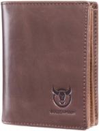 👔 genuine leather bifold wallet for men by bullcaptain – ideal for organizing cards, money, and accessories logo