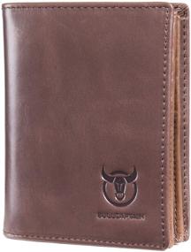 img 4 attached to 👔 Genuine Leather Bifold Wallet for Men by Bullcaptain – Ideal for Organizing Cards, Money, and Accessories