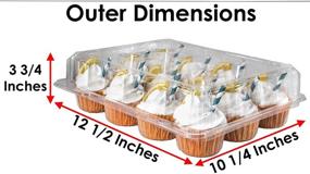 img 2 attached to Pack of 12 Katgely Cupcake 🧁 Containers for Easy Cupcake Transportation with 12 Cavities