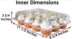 img 1 attached to Pack of 12 Katgely Cupcake 🧁 Containers for Easy Cupcake Transportation with 12 Cavities