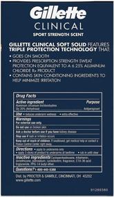 img 1 attached to 🏋️ Gillette Clinical Strength Sport Triumph Soft Solid Antiperspirant/Deodorant - 1.7 Ounce (Pack of 2)