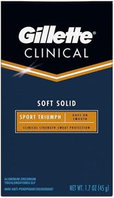 img 2 attached to 🏋️ Gillette Clinical Strength Sport Triumph Soft Solid Antiperspirant/Deodorant - 1.7 Ounce (Pack of 2)