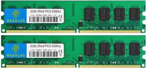 img 4 attached to 💻 Набор памяти Rasalas DDR2 PC2-5300 DDR2 667 DDR2 4GB (2x2GB) PC2-5300U DDR2-667 Udimm 2RX8 1.8V CL5 240-контактное Non-ECC Unbuffered Оперативная память для настольных компьютеров: Повысьте производительность вашего компьютера!