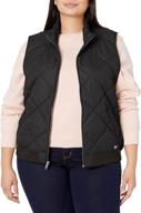 🧥 dickies women's quilted bomber vest: stylish & functional outerwear for trend-setting ladies логотип