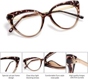 img 2 attached to 👓 Cateye Blue Light Blocking Glasses Women: SOJOS Anti Eye Strain Computer Glasses Review (Non-Prescription SJ5056)