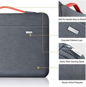 img 2 attached to 👝 Landici Laptop Case Sleeve 11 11.6 Inch: 360 Protect Waterproof Tablet Bag for Lenovo Dell Acer HP Samsung Chromebook, Surface Pro 7 6/Go 2, MacBook Air, 12" MacBook - Grey