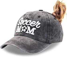 img 4 attached to MANMESH HATT Baseball Ponytail Distressed Sports & Fitness and Running