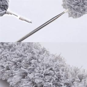 img 2 attached to 🧹 High Ceiling Microfiber Telescoping Duster: Good Grips, Extra Long 100 Inches, Extendable for Baseboards, Cars, Vents & Ceiling Fan Cleaner