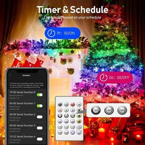 img 1 attached to 🎄 Enhance Your Christmas Experience with Smart Christmas Fairy Lights: 33ft Warm White RGB Color Changing String Lights, Music Sync Bluetooth APP Control - Perfect for Christmas Indoor Bedroom Party