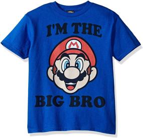 img 1 attached to 🎮 Nintendo Boys' Big Bro Graphic T-shirt: Level Up Your Style with This Gamer-Inspired Tee!