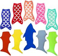 🦈 stay cool in style: mermaid and shark popsicle holder bags - reusable ice pop sleeves to keep your popsicles frozen - set of 10 logo