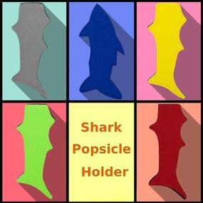 img 2 attached to 🦈 Stay Cool in Style: Mermaid and Shark Popsicle Holder Bags - Reusable Ice Pop Sleeves to Keep Your Popsicles Frozen - Set of 10