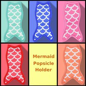 img 3 attached to 🦈 Stay Cool in Style: Mermaid and Shark Popsicle Holder Bags - Reusable Ice Pop Sleeves to Keep Your Popsicles Frozen - Set of 10